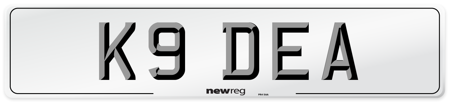 K9 DEA Number Plate from New Reg